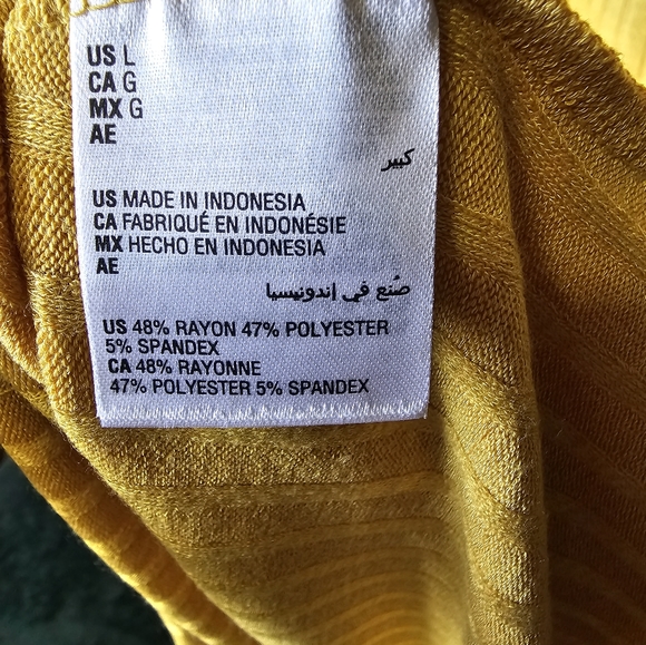 🆕 Style & Co Ribbed Midi Sweater Dress in Mustard size L - Picture 5 of 7